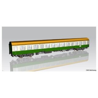 Piko H0 28004 H0 Halberstadter middeninstrijtuig beige-groen 2.kl. De DR
