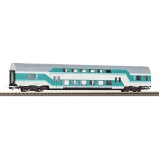 Piko H0 53119 H0 dubbeldekszitwagen DBuz 747.3 mintgroen van de DR DBuz 747.3