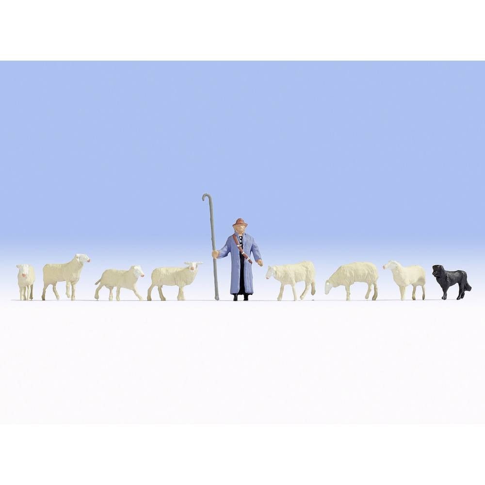NOCH H0 Schapen en herder Geverfd, Staand
