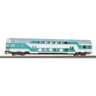 Piko H0 53109 H0 dubbeldeksrijtuig DBmq 776 mintgroen van de DR DBmq 776