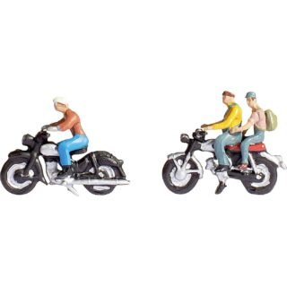 NOCH 12970 N Motorfiets figuren Geverfd, Scène met geluid