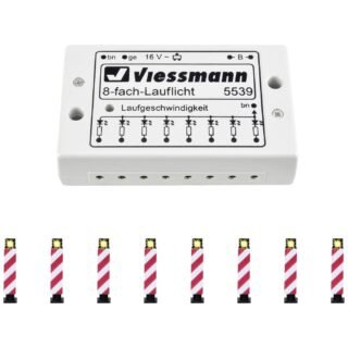 Viessmann Modelltechnik 5040 H0 Set van 8 stuks Waarschuwingspaal Met knipperschakeling Functioneel model