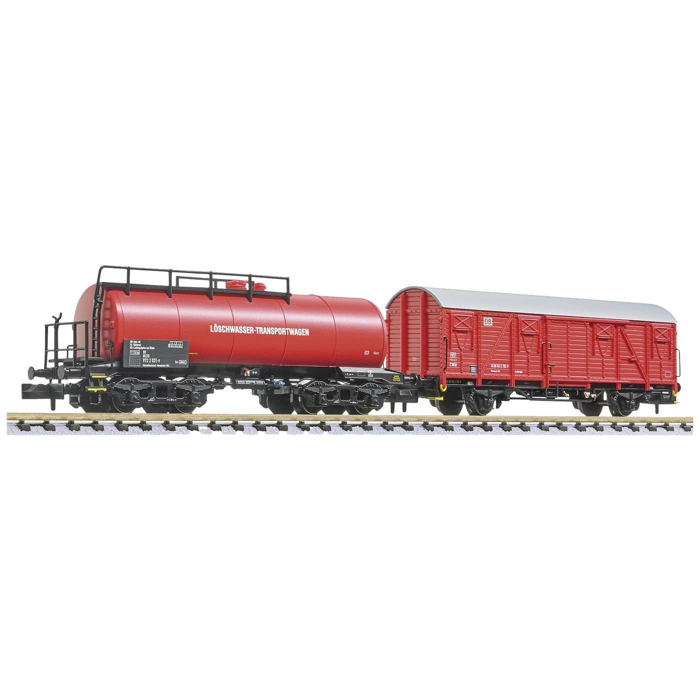 Liliput L260117 N bluswatertransportwagen en wagen van de DB AG