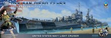 Zimi Model AT35013 USS SAN DIEGO CL-53 (ATORI BRAND) Schaal 1:350