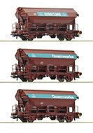 roco 77052 HO 3-delige set: draaibare dak wagon, DB
