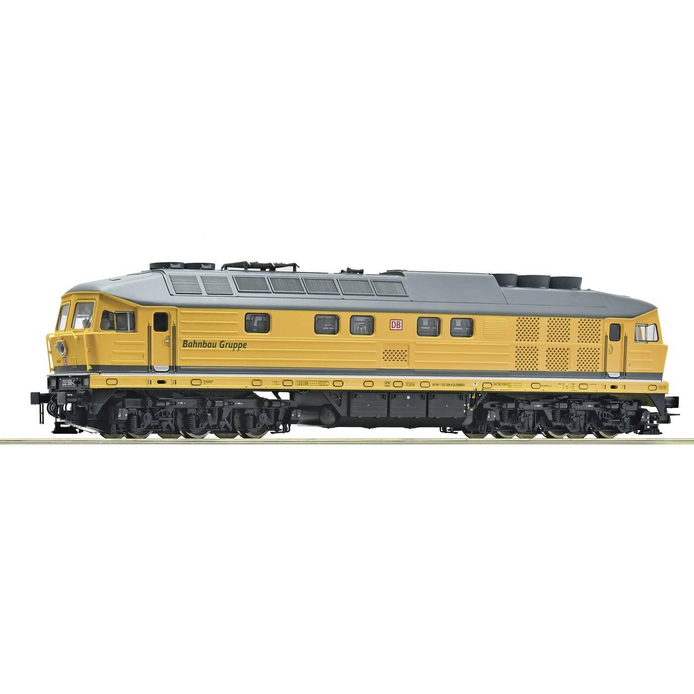 Roco 7300105 H0 diesellocomotief 232 550-4 (DC) Diesellocomotief van de Deutsche Bahn, DB Bahnbau Group