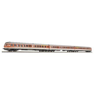 Liliput L133168 H0 Dieselmotor. BR 614/914 blauw/kieselgrijs 3-delig Ombouw DB AG