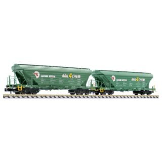 Liliput L260222 N 2-delig Set, Graantransportw., Uagpps, Rail4Chem/Loco TR., EP.V-VI.