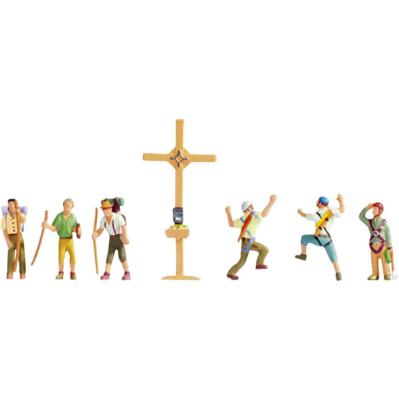 NOCH 45874 TT Bergbeklimmers met bergkruis figuren Geverfd, Staand