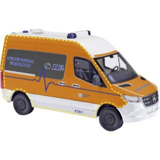 Busch 54061 H0 Bus, Hulpdienstvoertuig Mercedes Benz Sprinter korte wielbasis hoge dak, brandweer Iserlohn