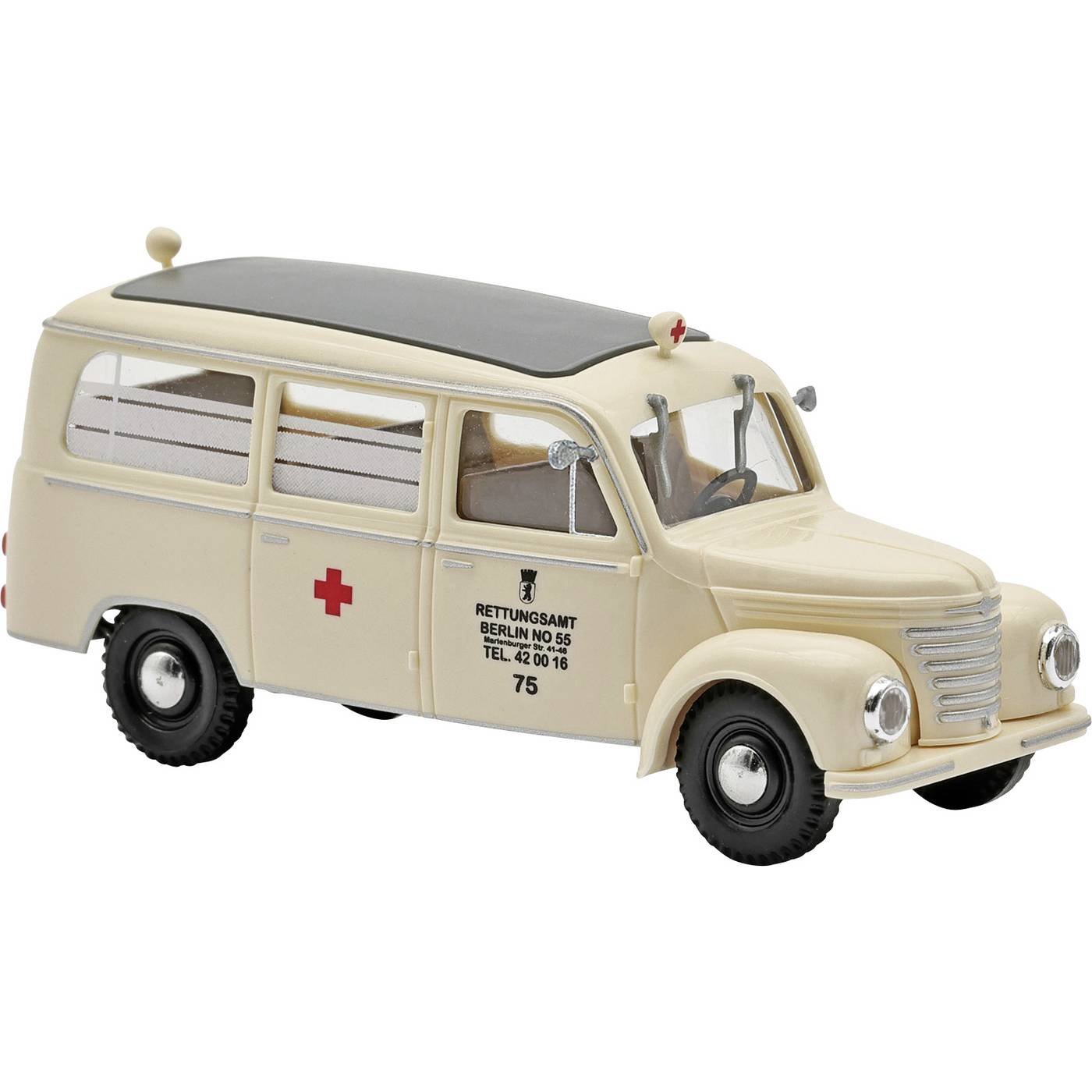 Busch 51266 H0 Bus Framo V901/2, ambulance reddingsdienst Berlijn