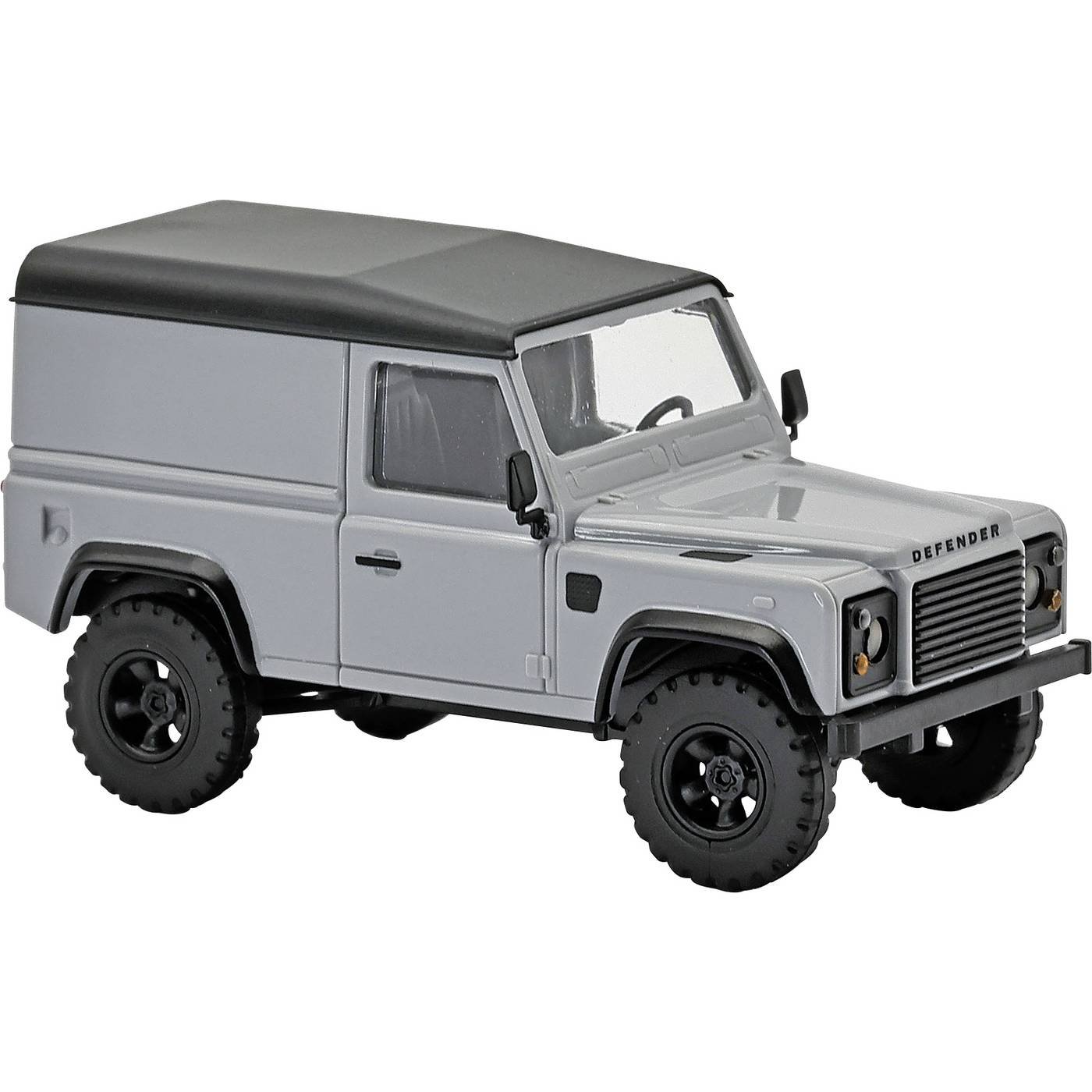 Busch 54356 H0 Auto Land Rover Defender 90 bestelwagen, zilvergrijs