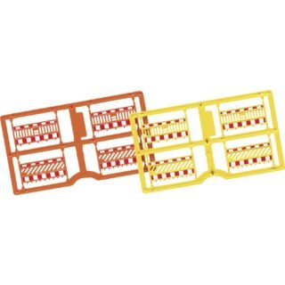 Busch 1108 H0 kastbehuizing, oranje/geel Bouwpakket