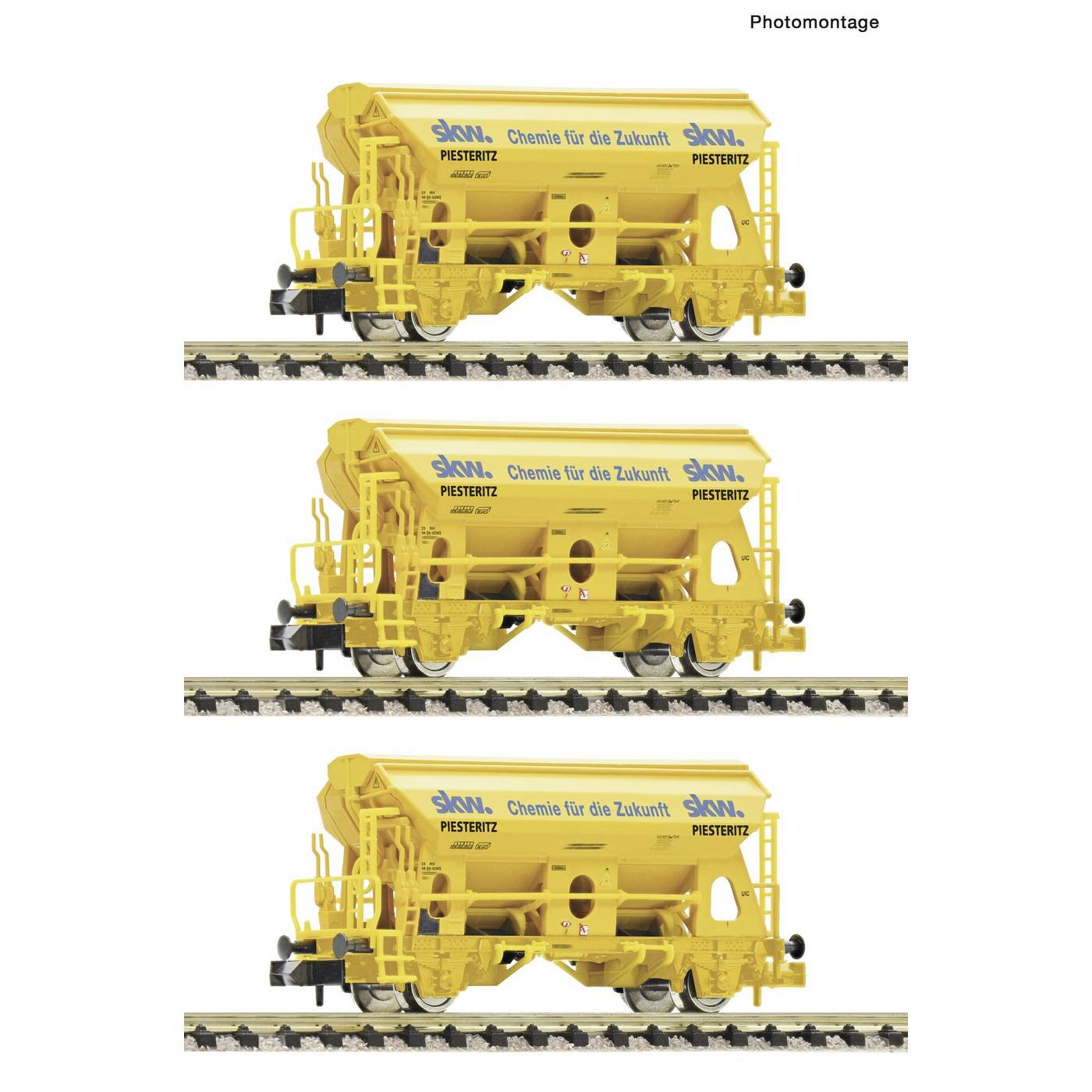 Fleischmann 6660172 N 3-delig Set: Zwenkdakwagen „SKW Piesteritz”