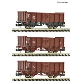 Fleischmann 6660156 N 3-delig Set: Open goederenwagens, DR