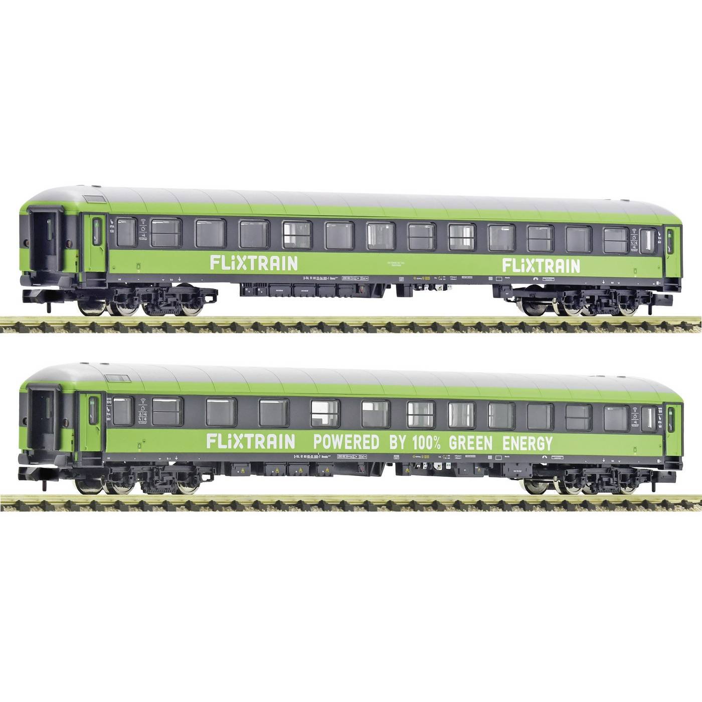Fleischmann 6260085 N 2-delig Set 1: Personenrijtuig, FlixTrain