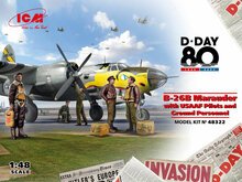 ICM 48322 B-26B Marauder with USAAF Pilots and Ground Personnel Bouwpakket Schaal 1:48