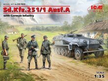 ICM 35103 Sd.Kfz.251/1 Ausf.A with German Infantry Bouwpakket Schaal 1:35