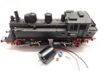 micromotor HRI013G ombouwset Rivarossi BR 98 (98 009 - Alleen oude motor)