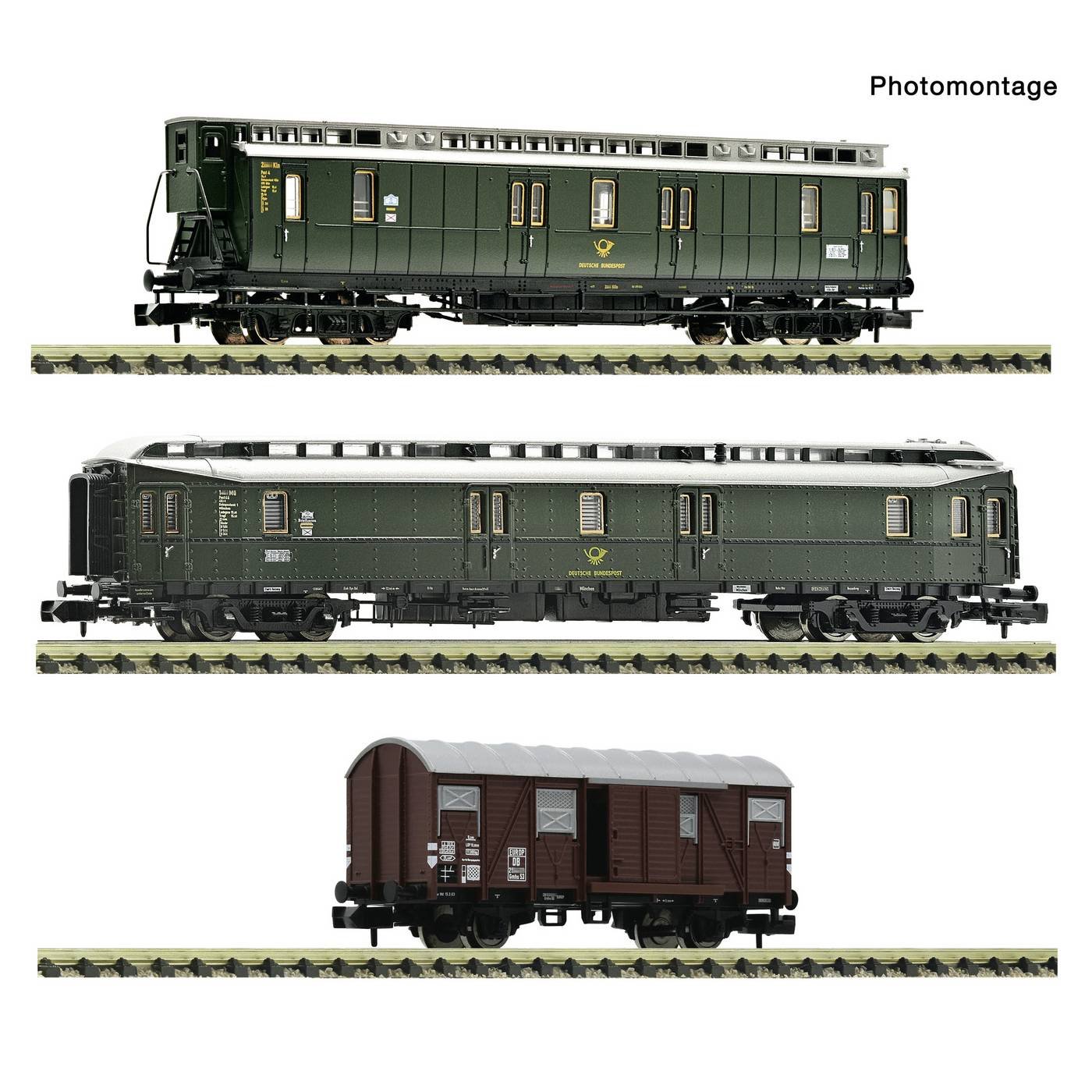 Fleischmann 6660168 N 3-delig Set: Posttrein, DB