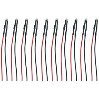TAMS Elektronik 81-30254-10-C LED Met aansluitdraden Geschikt voor: LED Geel, Doorschijnend 10 stuk(s)