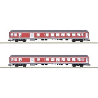 MiniTrix 18258 N set van 2 personenrijtuigen RE 7 vrijetijdsexpress-metallurgtäler van de DB AG