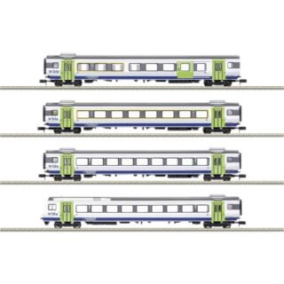 MiniTrix 18293 N set van 4 personenrijtuigen GoldenPassLine van de BLS