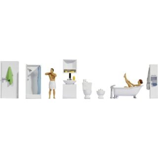 NOCH 16289 H0 Themaset badkamer figuren Kant-en-klaar model