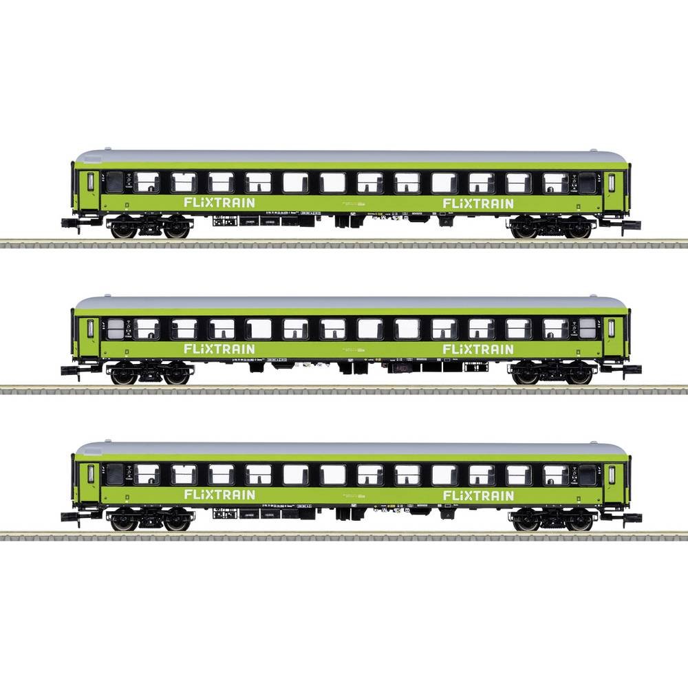 MiniTrix 15462 N set van 3 sneltreinrijtuigen FlixTrain van de trainpool, MHI