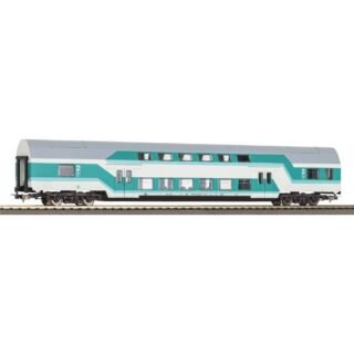 Piko H0 53116 H0 dubbeldekszitwagen DBuz 747.3 mintgroen van de DR DBuz 747.3