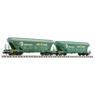 Liliput L260222 N 2-delig Set, Graantransportw., Uagpps, Rail4Chem/Loco TR., EP.V-VI.