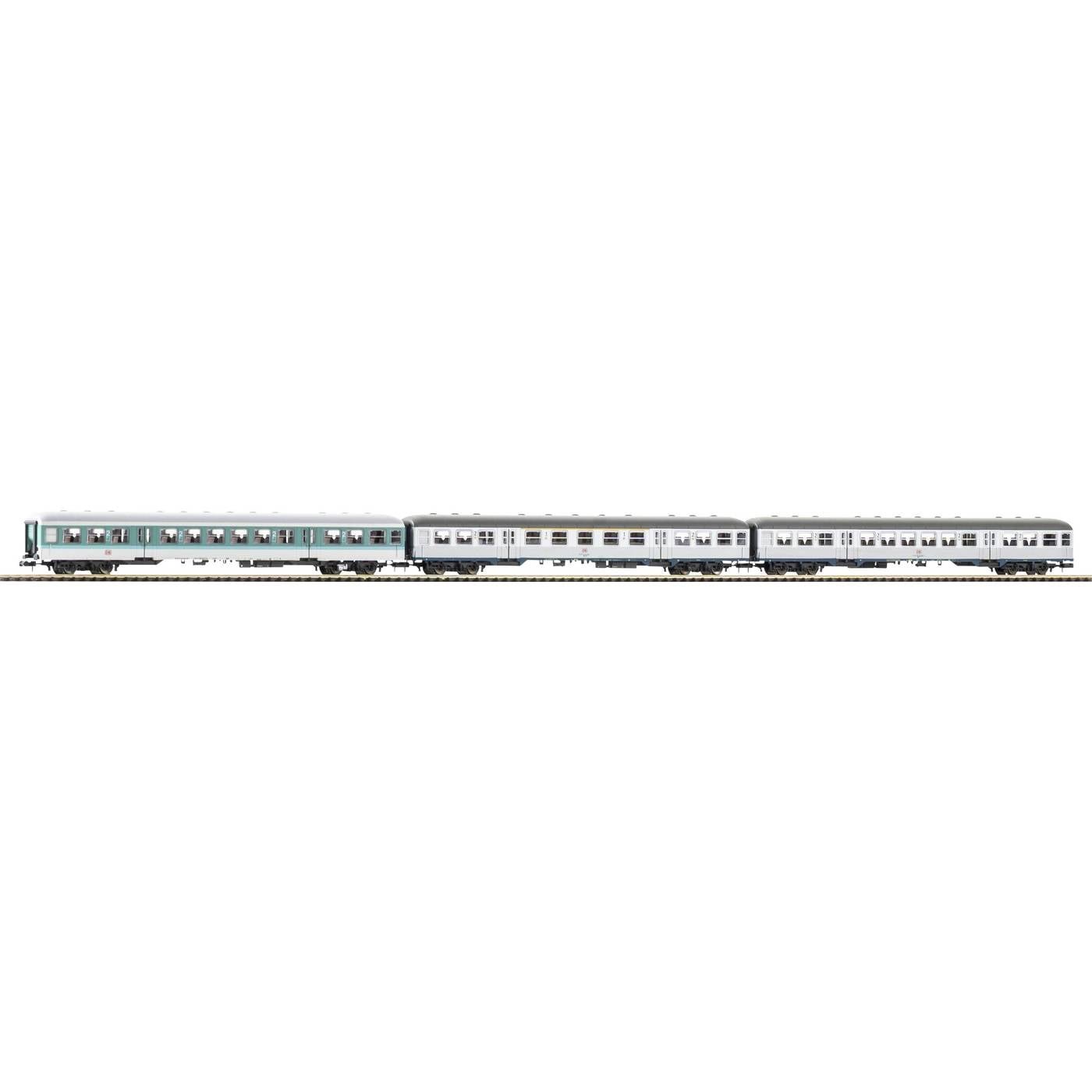 PIKO 40656 N set van 3 personenrijtuigen zilver DB AG V.
