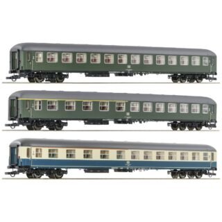 Roco 6200053 H0 set van 3: D 377 „Hispania-Express” van de DB 2e klas Büm 234, 2x 1e/2e Klasse ABüm 225
