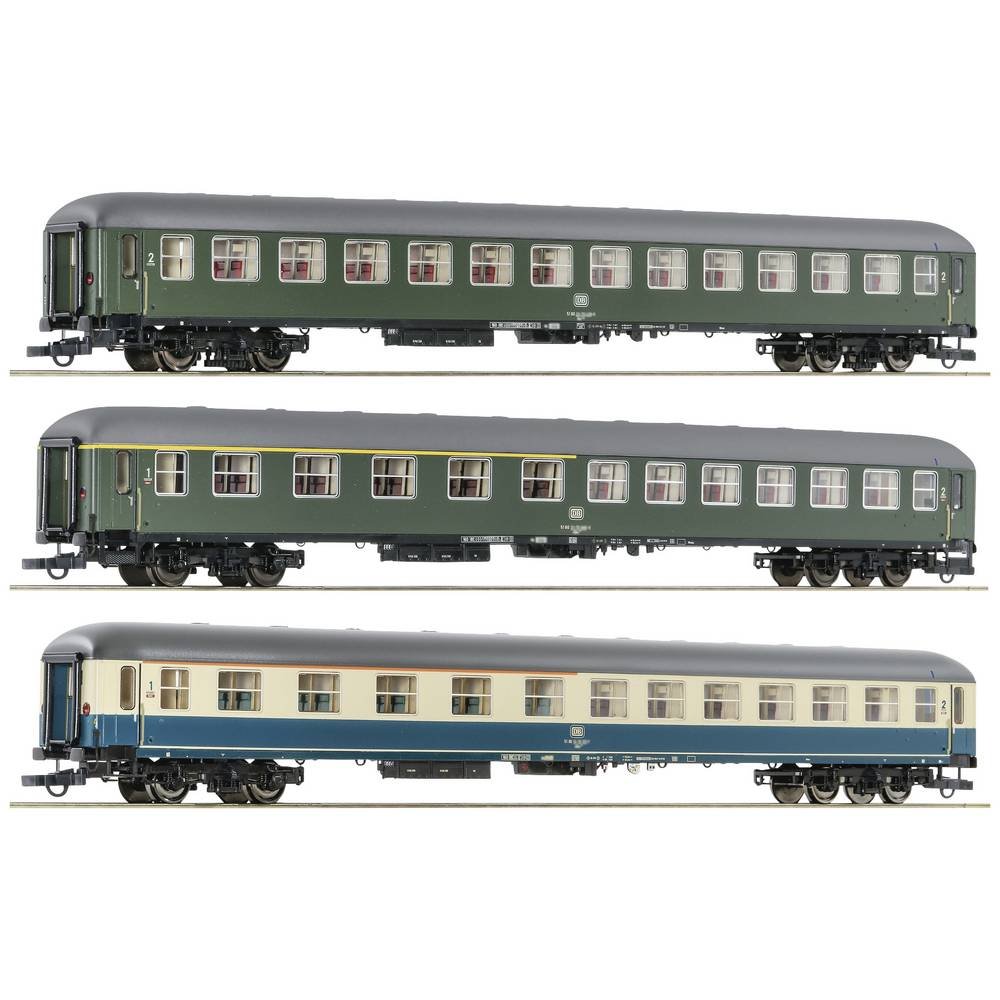 Roco 6200053 H0 set van 3: D 377 „Hispania-Express” van de DB 2e klas Büm 234, 2x 1e/2e Klasse ABüm 225