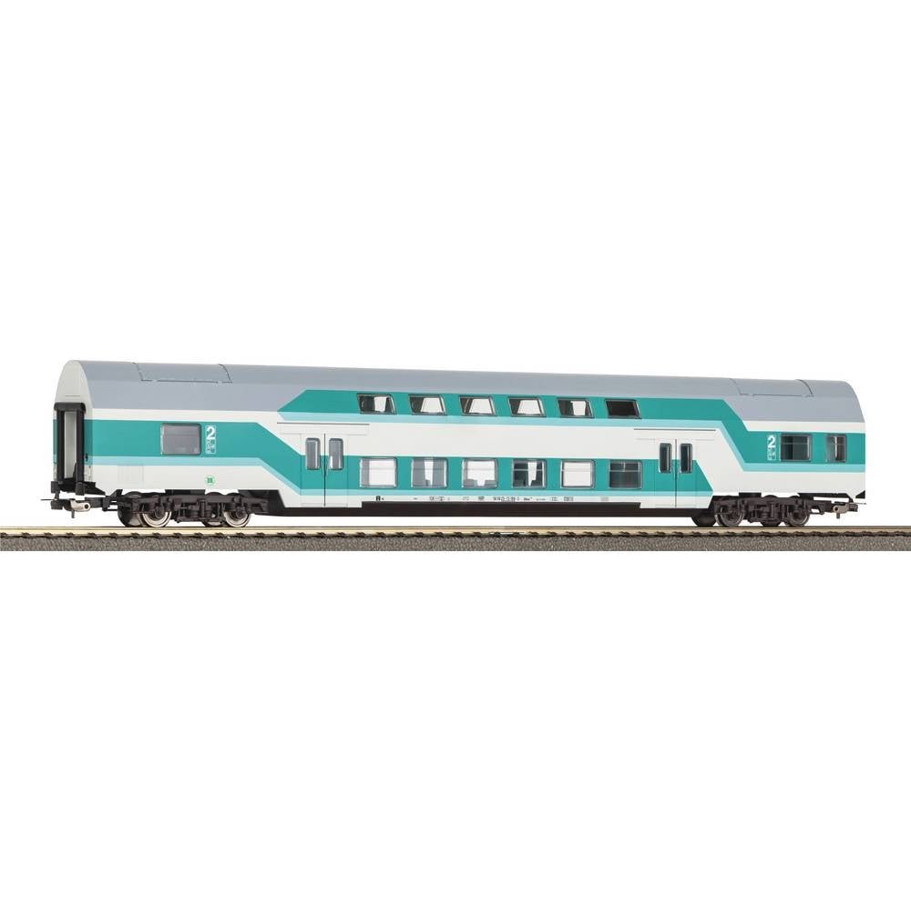 Piko H0 53119 H0 dubbeldekszitwagen DBuz 747.3 mintgroen van de DR DBuz 747.3