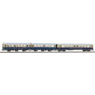 PIKO 40630 N 3-delige set 2x ombouwwagen met 1x rijtuig met zijspanwagen Weinstraße DB IV.