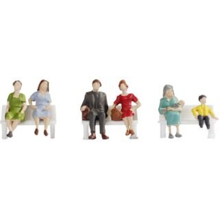 NOCH 18131 H0 Zittende mensen figuren Geverfd, Zittend