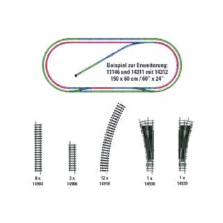 N Minitrix rails 14312 Uitbreidingsset 1 set(s)