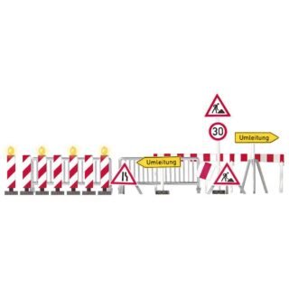 Busch 5937 H0 Set van 7 stuks Waarschuwingspaal Met knipperschakeling Bouwpakket