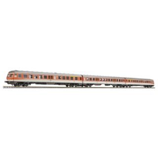 Liliput L133168 H0 Dieselmotor. BR 614/914 blauw/kieselgrijs 3-delig Ombouw DB AG