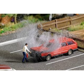 Busch 7881 H0 Auto Volkswagen Passat motorbrand met figuur
