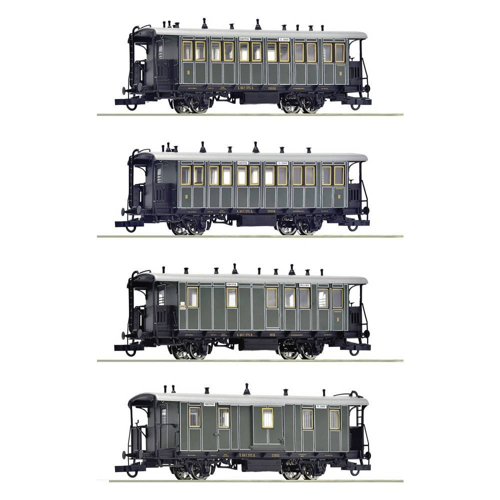 Roco 6200197 H0 4-delig Set: Lokale trein van de Königlich Bayerische Staatsbahn